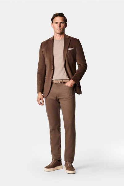 Abdullah Kiğılı Pantaloni slim fit, croială strâmtă, din țesătură de pânză cu...