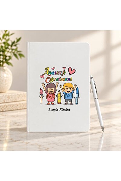 Anasınıfı Öğretmenler Günü Hediyesi İsim Baskılı Defter Kalem Seti