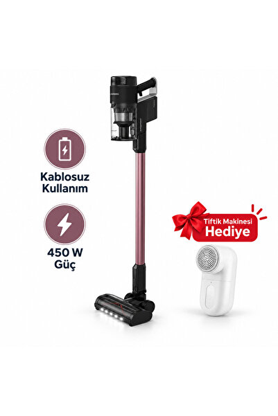 Vcp 7330 Hyperclean 450 Watt Bldc Motor Şarjlı Dik Süpürge Tiftik Makinesi hediye(Onerous)
