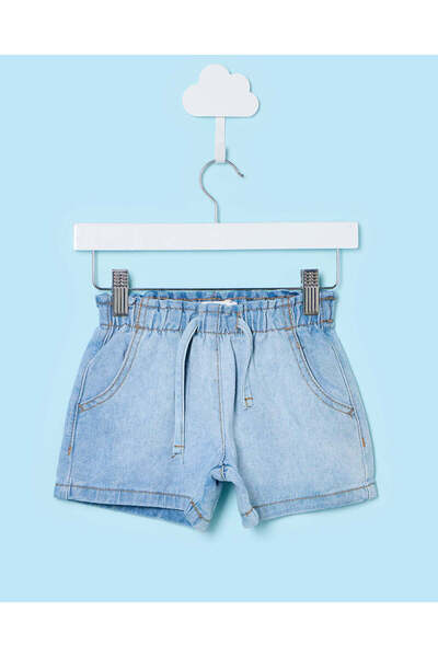 REDTAG Infant Girls Blue Shorts