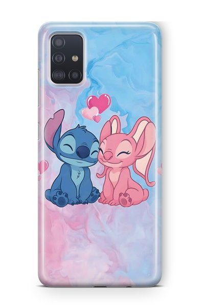 FLAMENKO Samsung Galaxy A51 Compatible Stitch Angel Patterned Transparent Pho...