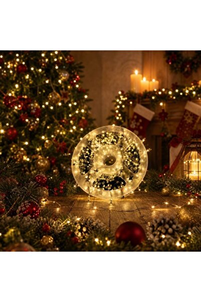 Kmt Style Green copper wire garland LED warm light 40m, low voltage power sup...