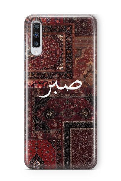 FLAMENKO Samsung Galaxy A70 Compatible Vintage Carpet Pattern Transparent Pho...