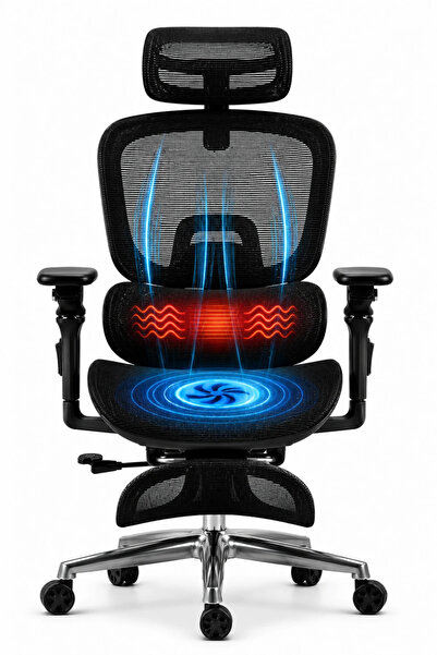 Topscaune VIGOCHAIR ULTRA PRO VENT Scaun ergonomic, suport lombar cu masaj si...