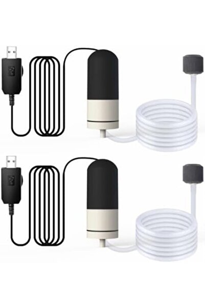 TERRIFI Portable Mini USB Aquarium Air Pump for 1-80 Gallon Fish Tanks, Quiet...