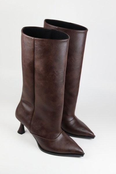 VARENZA WOMAN SHOES Skin Matte Cowboy Western Cowboy Women's Thin-Heeled Boots