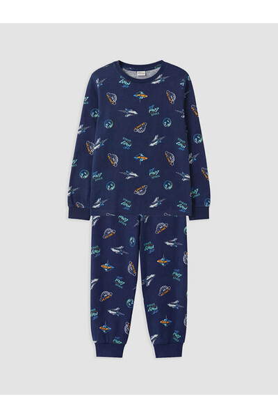 LC Waikiki Rmz Gi̇yi̇m Farkiyla Printed Boys' Pajama Set