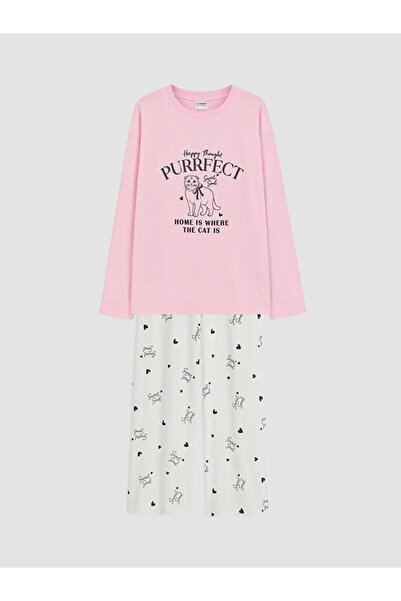 LC Waikiki Quality Pieces from Çelebi Store Printed Girls' Pajama Set