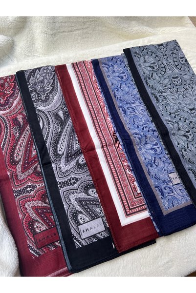 shalby Hijab Patterned Soft Shawl Set of 5 Mixed Patterns