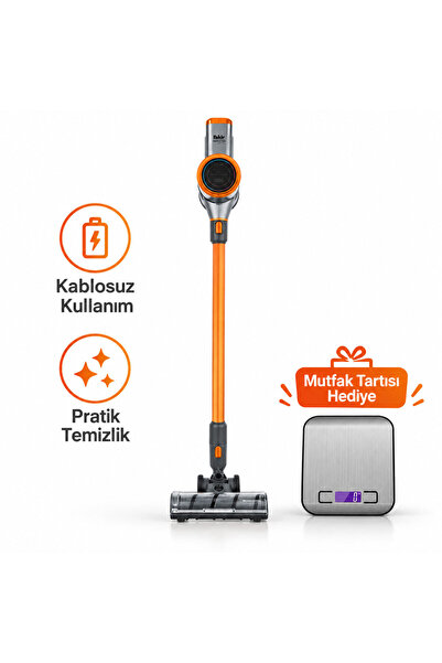 Fakir Inovator X 7269 Dikey Şarjlı Kablosuz Süpürge mutfak tartısı Hediye(One...