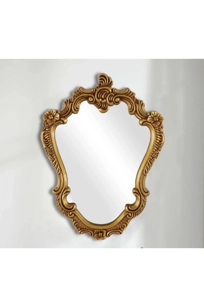 Mobatelier Oglindă decorativa de perete, cu ramă auriu antic, 67x87 cm