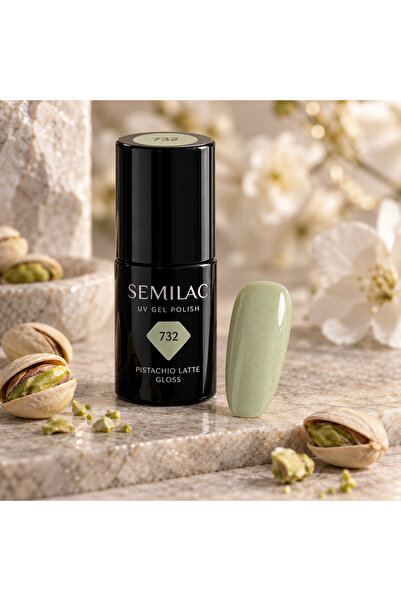 Semilac 732 Πιστάτιο Λάτε Γκλος UV Τζελ Βερνίκι Νυχιών 7ml