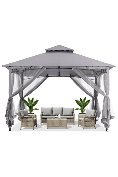 Topscaune ABCCANOPY Foișor de gradina 3.3x3.3 m - Foișor exterior cu cadru di...