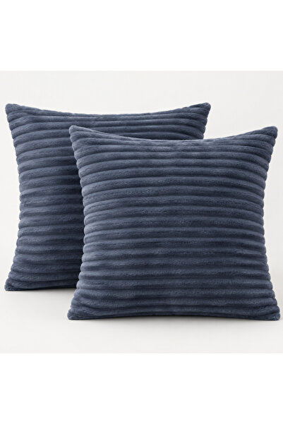 BEDSURE Set of 2 Pillowcases, 80 x 80 cm, Flannel, Fluffy, Warm, Polyester, N...
