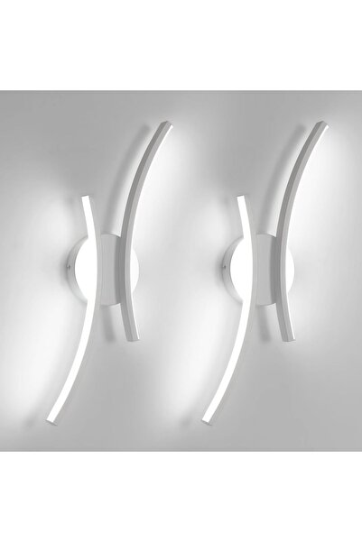 Dotail Set of 2 LED Wall Sconces, 20W, 2250 lm, 6500K, 44.5 x 10 x 5 cm, Iron...