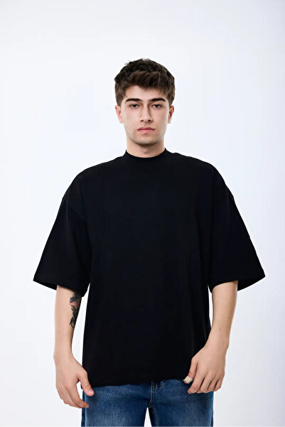 BOBIWEAR Kapalı Yaka Oversize Premium Tshirt