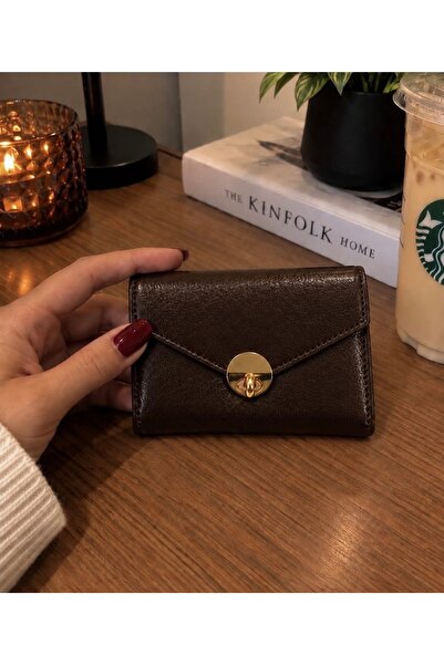 Genel Markalar Bagsbani Yumuşak dokulu kilit detaylı kadın cüzdanı
