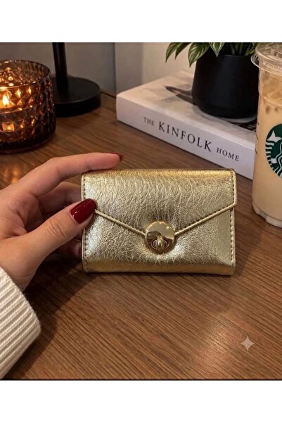 Genel Markalar Bagsbani Yumuşak dokulu kilit detaylı kadın cüzdanı