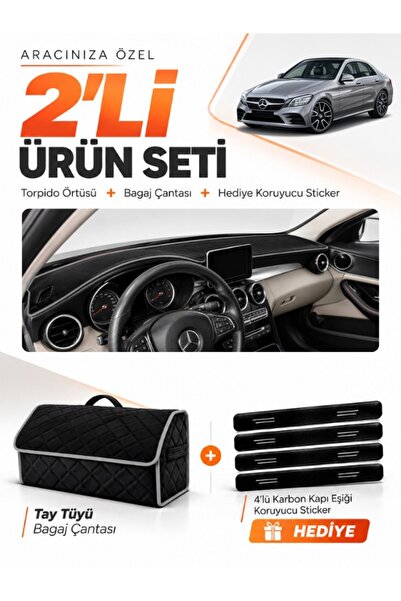 e-biz Mercedes W205 C-Class (2018-2021) Compatible Glove Box Cover + Tay Tüy ...