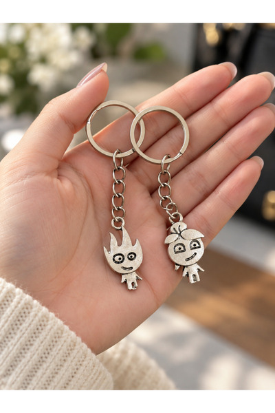 Dukkanka 2-Piece Best Friend Couple Keychain