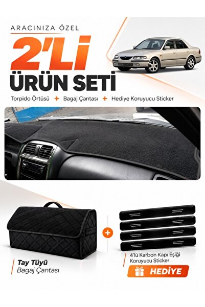 e-biz Mazda 626 (1997-2002) Compatible Dashboard Cover + Tay Feather Trunk Ba...
