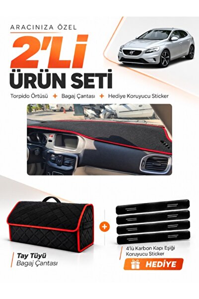 e-biz Volvo V40 (2012-2019) Compatible Glove Box Cover + Tay Feather Trunk Ba...