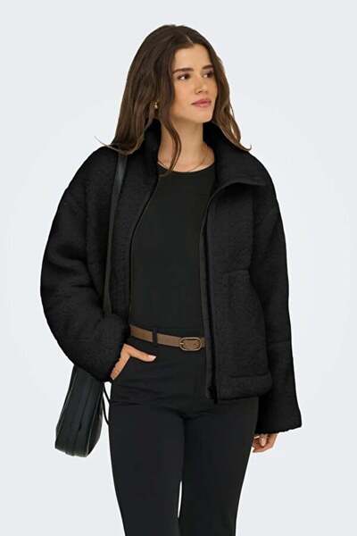 ONLY Onlaspen Teddy Jacket Otw Black Women's Jacket 15349400