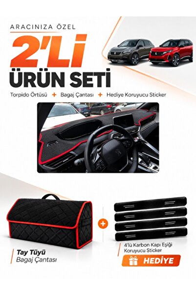 e-biz Peugeot 3008 (2016-2023) Compatible Dashboard Cover + Thai Feather Trun...