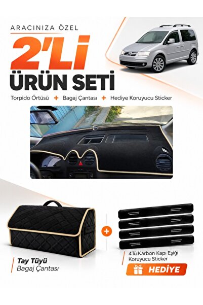 e-biz Volkswagen Caddy (2004-2010) Compatible Dashboard Cover + Tay Feather T...