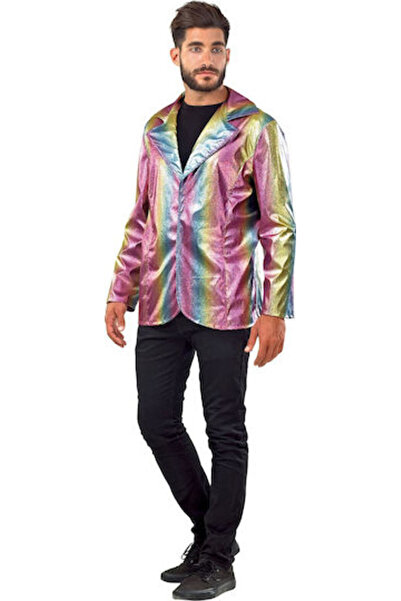 Fun Fashion Μεταλλικό Μπουφάν Ντίσκο, Πολύχρωμο, Αξεσουάρ Καρναβαλιού, Κατασκ...