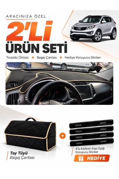 e-biz Kia Sportage (2010-2016) Compatible Torpedo Cover + Thai Feather Trunk ...