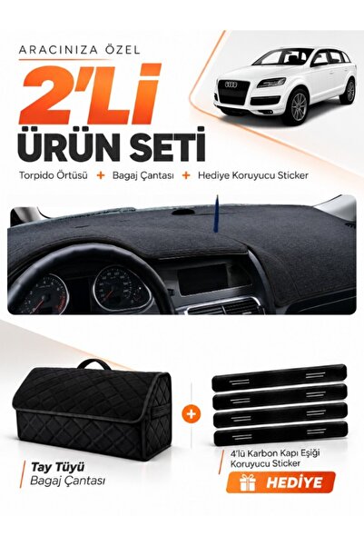e-biz Audi Q7 (2005-2015) Compatible Glove Box Cover + Thai Feather Trunk Bag...