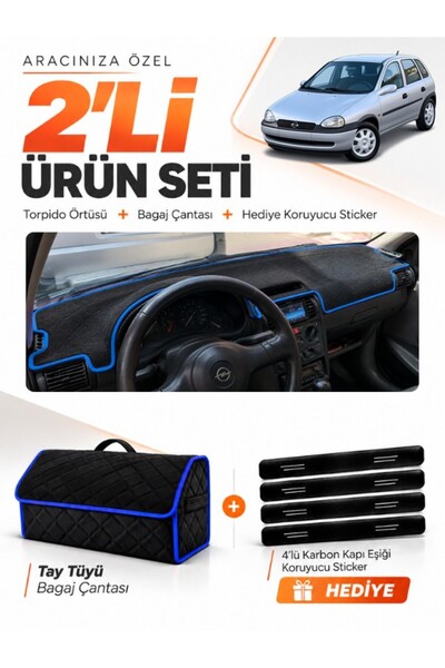 e-biz Opel Corsa B (1992-2000) Compatible Glove Box Cover + Tay Tüy Trunk Bag...