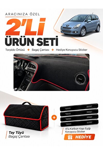 e-biz Peugeot 5008 Screenless (2010-2014) Compatible Glove Box Cover + Thai F...