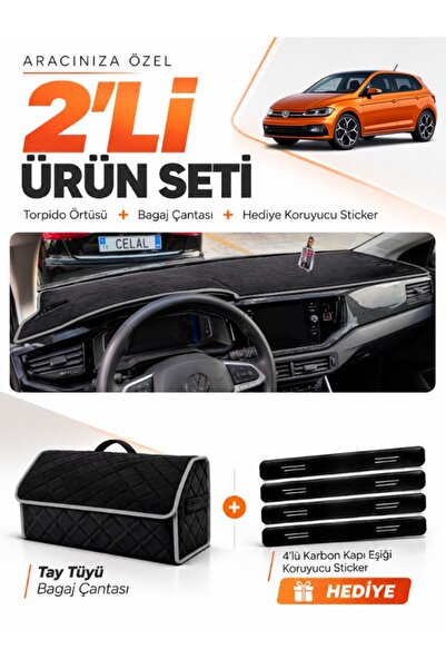e-biz Volkswagen Polo (2022-2025) Compatible Dashboard Cover + Tay Feather Tr...