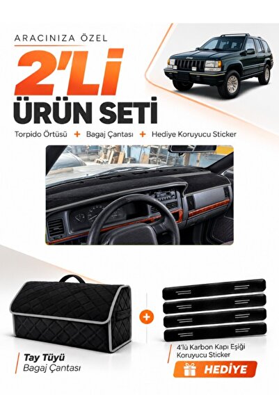 e-biz Jeep Grand Cherokee (1993-1998) Compatible Dashboard Cover + Tay Feathe...