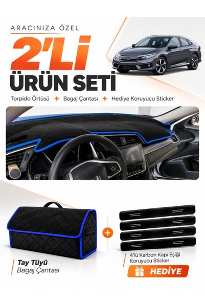 e-biz Dashboard Cover + Thai Feather Trunk Bag + Sticker Set Compatible with ...