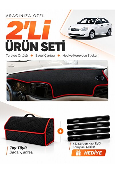 e-biz Hyundai Accent Era (2006-2011) Compatible Glove Box Cover + Tay Tüy Lug...