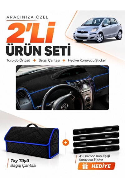 e-biz Toyota Yaris (2005-2013) Compatible Dashboard Cover + Tay Tüyü Luggage ...