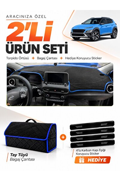 e-biz Hyundai Kona (2020-2022) Compatible Glove Box Cover + Tay Feather Trunk...