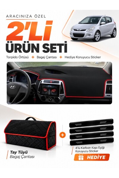 e-biz Hyundai İ20 (2008-2014) Compatible Glove Box Cover + Tay Tüy Luggage Ba...