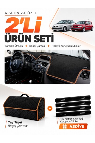 e-biz Renault Megane 2 Small Screen (2002-2009) Compatible Glove Box Cover + ...