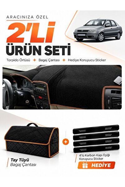e-biz Fiat Albea (2005-2012) Compatible Dashboard Cover + Tay Feather Trunk B...