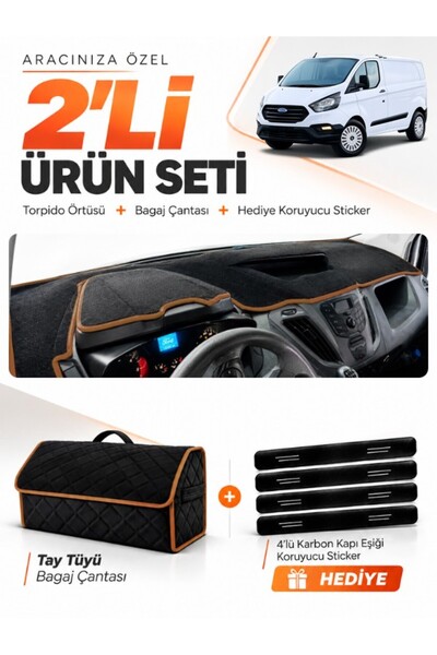 e-biz Ford Transit Custom (2012-2020) Compatible Glove Box Cover + Tay Feathe...