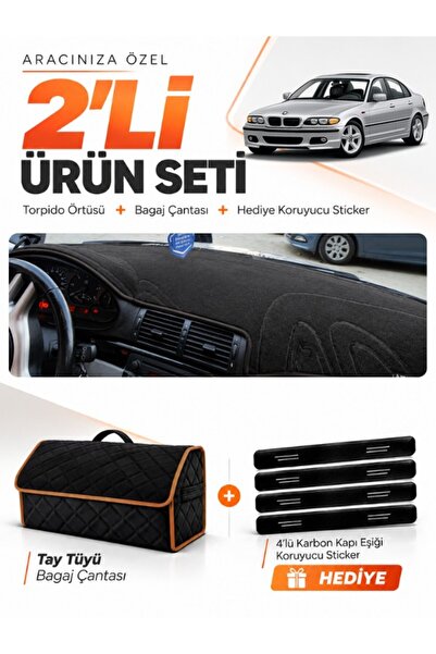 e-biz Bmw E46 (1997-2006) Compatible Glove Box Cover + Thai Feather Trunk Bag...