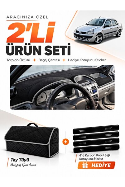 e-biz Renault Clio Symbol Ali̇ze (2002-2008) Compatible Glove Box Cover + Tay...