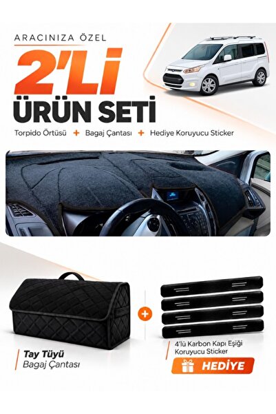 e-biz Ford Tourneo Connect (2013-2020) Compatible Dashboard Cover + Tay Feath...