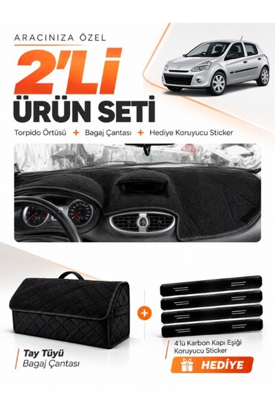 e-biz Renault Clio 3 (2005-2012) Compatible Glove Box Cover + Tay Feather Tru...