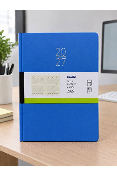 Gıpta 2027 20X28 مفكرة أسبوعية بغلاف صلب مخيط بالخيط 122-ECK