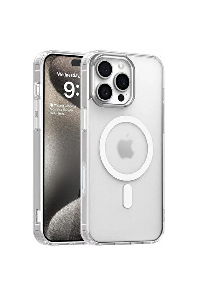 OEM Husă de protecție MagSafe Transparentă/Albă, Compatibilă cu iPhone 16 Pro...